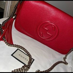 Red Gucci purse